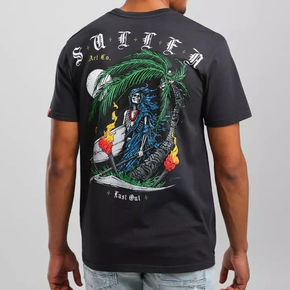 Men's Black Graphic T-Shirt